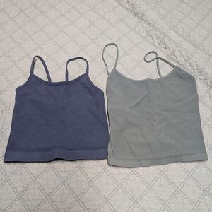 Stylish Blue and Gray Camisole Tops